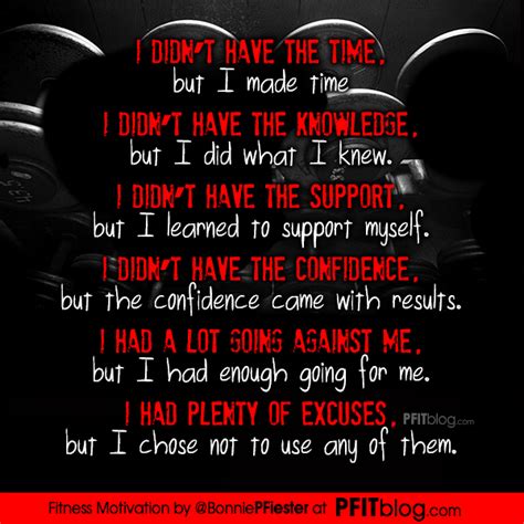 Fitness Motivation No Excuses Pfitblog