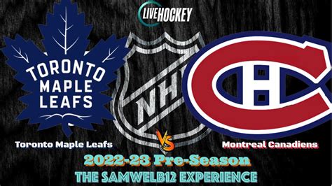 🔵montreal Canadiens Vs Toronto Maple Leafs Live Nhl Pre Season