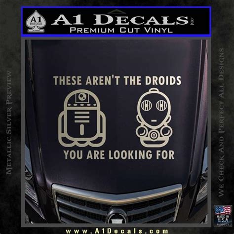 These Are Not The Droids Youre Looking For Cute Droid Decal Sticker A1 Decals