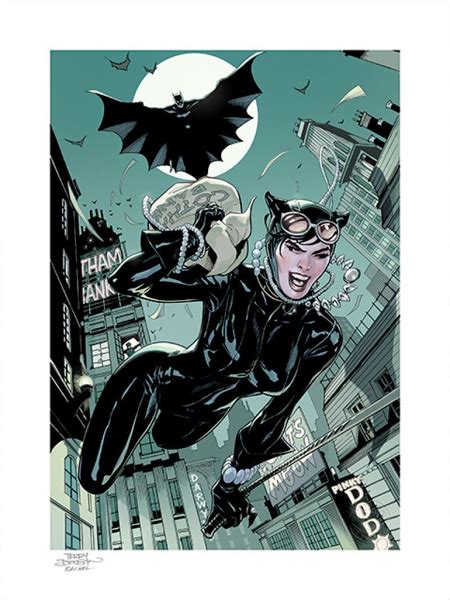 Dc Comics Batman And Catwoman Getaway Art Print Terry And Rachel Dodson