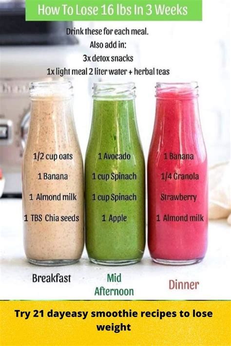pin on smoothie diet 21 day