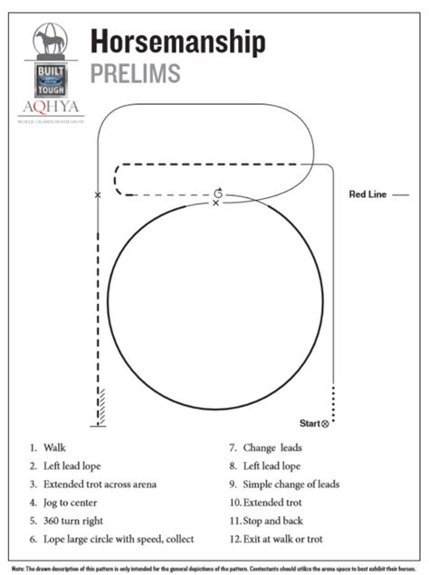 Horse Show Patterns Horsemanship Prelim Pattern For The 2016 Ford