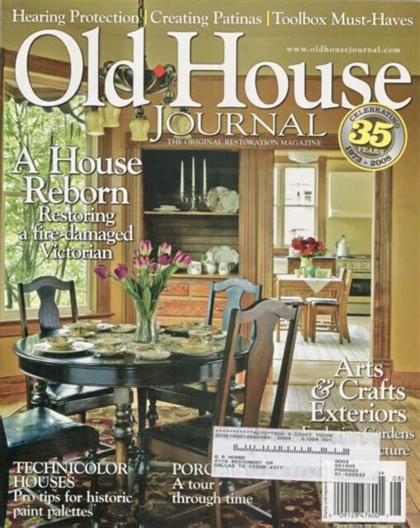 Old House Journal Magazine August 2008 Arts And Crafts G 1 3 Ebay