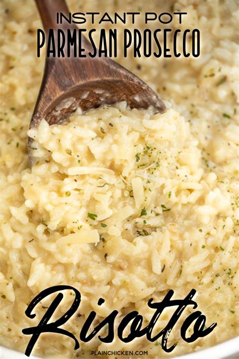 Before my instant pot i could never get my brown rice right! Instant Pot Parmesan Prosecco Risotto Recipe - arborio ...