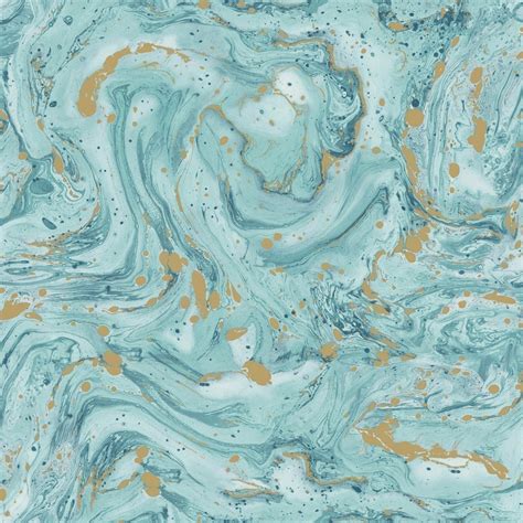 Marble Wallpaper Teal And Metallic Gold Holden Premium