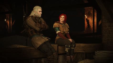 geralt and triss the witcher triss merigold the witcher 3