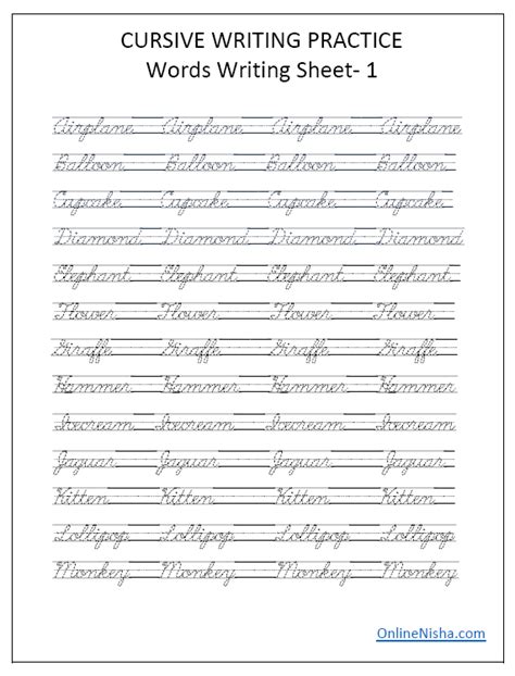 Incredible english cursive writing practiceds beautiful handwriting capital small four line write notebook letter coloring pages fundacion luchadoresav. Cursive handwriting worksheets -free printable | Cursive writing practice sheets, Cursive ...