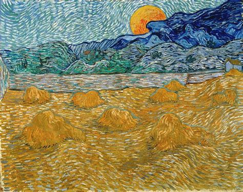Evening Landscape With Rising Moon Painting By Van Gogh Fine Art America