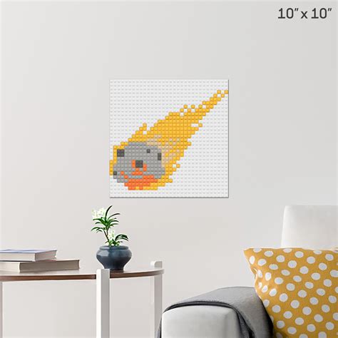 Meteor Day Pixel Art Wall Poster Build Your Own With Bricks Brik