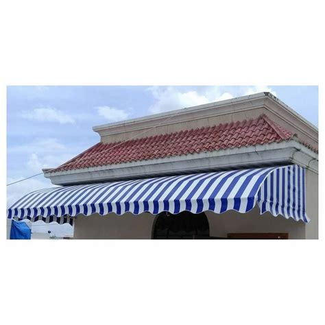 White And Blue PVC Outdoor Striped Canopies At Rs 180 Sq Feet In Indore