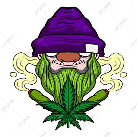 Stoner Cartoon Png Image Stoner Bearded Cartoon Art Illustration