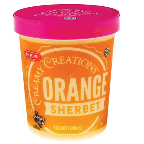 H E B Creamy Creations Orange Sherbet Shop Ice Cream At H E B