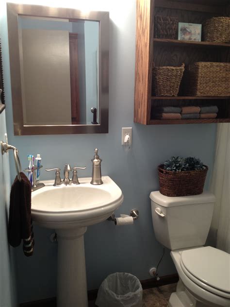 What these small bathroom sinks lack in girth they make up for in good looks and big impact—just concrete will give the whole room an edge. Small bathroom remodel. Gerber Brianne pedestal sink and Gerber avalanche toilet. Kohler tub and ...