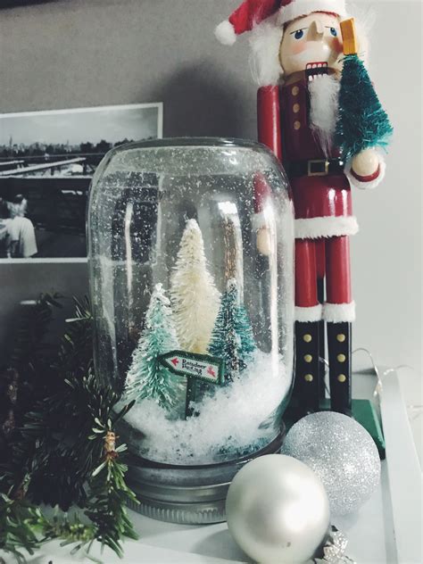 Christmas Snow Globe Made Out Of A Mason Jar Christmas Christmasdecor