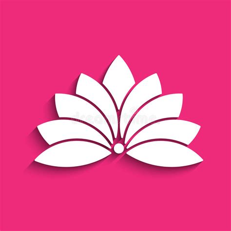 In some cultures, it is a symbol of the womb of the world. Witte Lotus Person Logo Op Roze Achtergrond 3d Geef ...