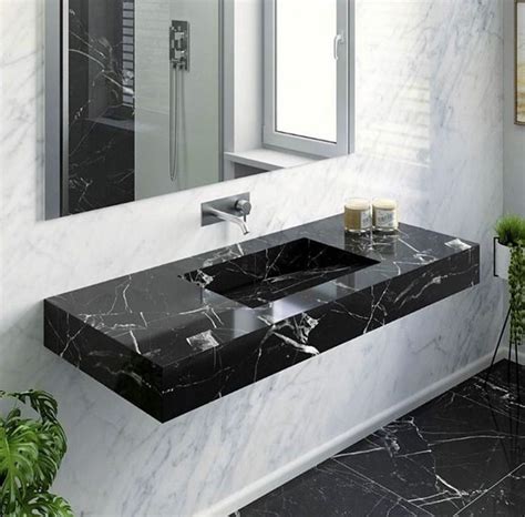 Black Marquina Marble Handwash In 2020 Bathroom Design Luxury Wash