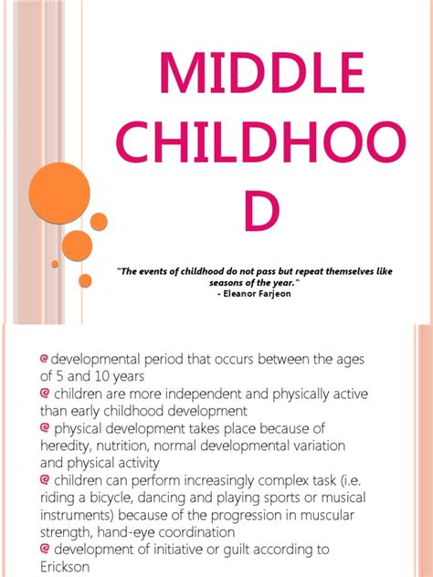 Middle Childhood Ppt