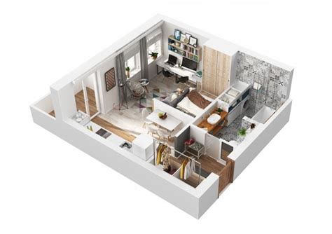 To convert square feet to square meters, multiply the square feet value by 0.09290304 or divide by 10.763910417. Living Small With Style: 2 Beautiful Small Apartment Plans ...