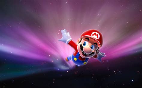 Image Super Mario Flying In Space Widescreen Wallpaper