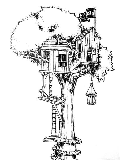 2 Point Perspective Tree House