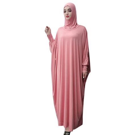 Buy FanteecyWomen S One Piece Prayer Dress Muslim Abaya Dress Islamic