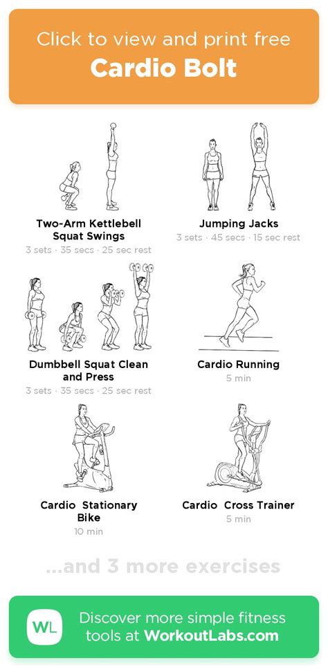 Cardio Bolt Click To View And Print This Illustrated Exercise Plan