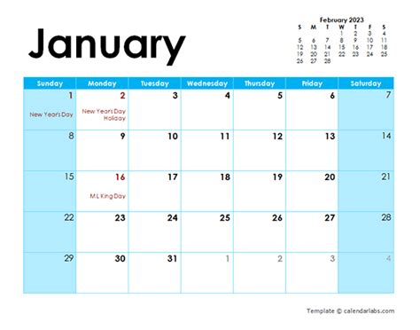 2023 Monthly Calendar Design Free Printable Templates Zohal
