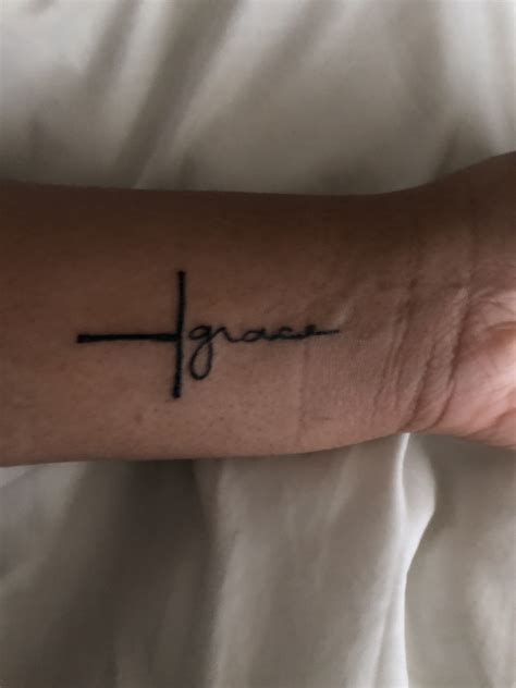 Grace Cross Wrist Christian Tattoo Faith Tatto Cross Tattoo On