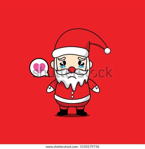 Sad Santa Claus Design Vector Mascot Stock Vector Royalty Free