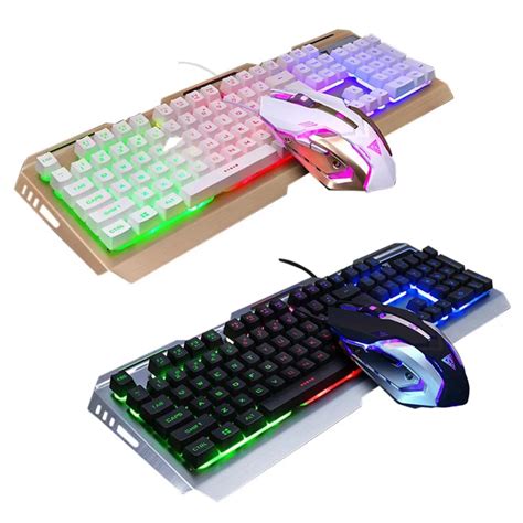 New Wired Gaming Keyboard Mouse Set Backlight 4000dpi Durable Usb Wired