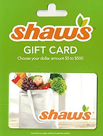 Maybe you would like to learn more about one of these? Amazon.com: Shaw's Gift Card $100: Gift Cards