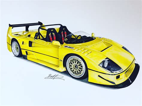 Ferrari F40 Barchetta Lm Beurlys Super Cars Ferrari F40 Car Artwork