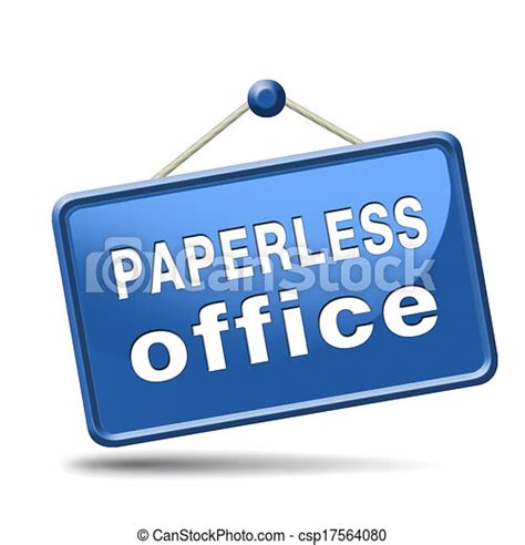 Stock Illustration Of Paperless Office Csp17564080 Search Eps Clip