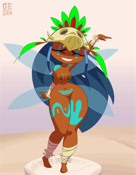 Rule 34 Animated Big Hips Body Paint Capy Diem Cartoony Dancing Dark Skinned Female Dark Skin