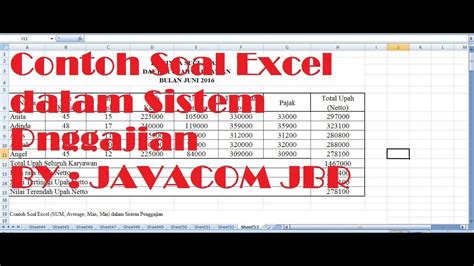 Maybe you would like to learn more about one of these? Contoh Soal Excel dalam Sistem Penggajian / upah karyawan ...