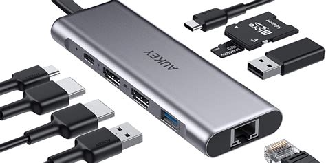 Aukeys 9 Port Dual Display Usb C Hub Packs 100w Pd Charging At 42