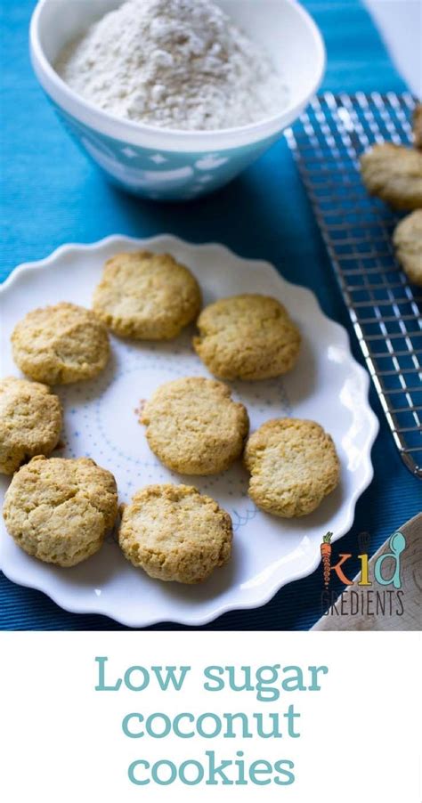 The lower the sugar, the less cookies spread, the drier/more crumbly they are. Low sugar coconut cookies | Recipe | Coconut cookies, Healthy cookies, No sugar foods