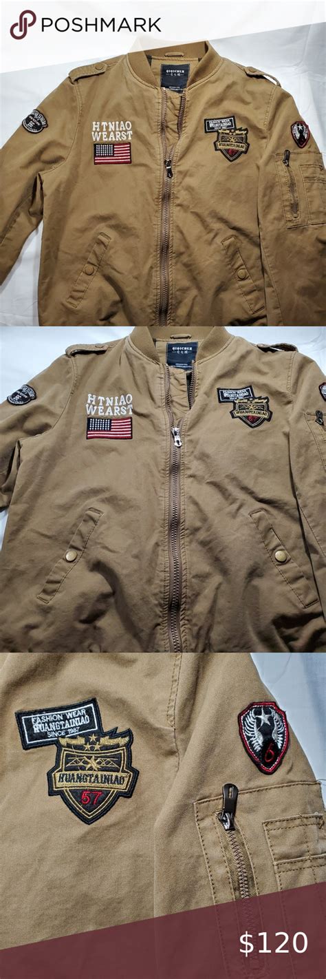 Vintage Retro Bomber Jacket Patches 3xl Brown Bomber Jacket Patches