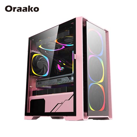 Pink Plexiglass Matx Itx Cpu Custom Gaming Computer Cases And Towers For