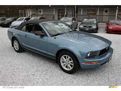 2005 Windveil Blue Metallic Ford Mustang V6 Deluxe Convertible Blue