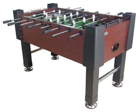 Chicago gaming signature foosball coffee table. The Player Foosball Table in Mahogany with both 1 & 3 man ...