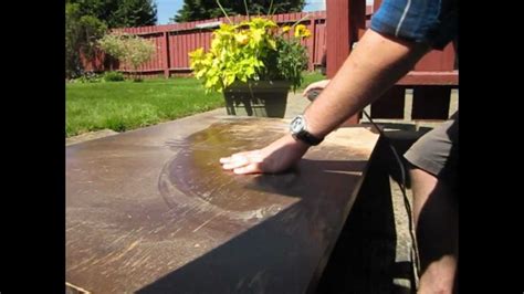 You could paint over polyurethane, wax, even glue and it would stick! Adventures in Furniture Refinishing - YouTube