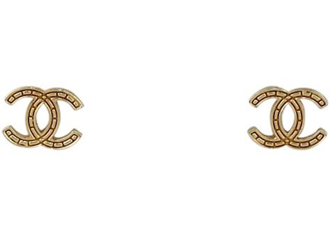 Chanel Mini Cc Stud Earrings Gold Tone In Metal With Gold Tone