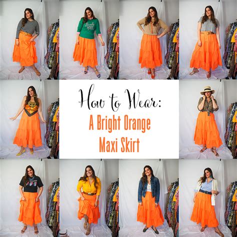 How To Wear A Bright Orange Maxi Skirt Emily Jane Johnston