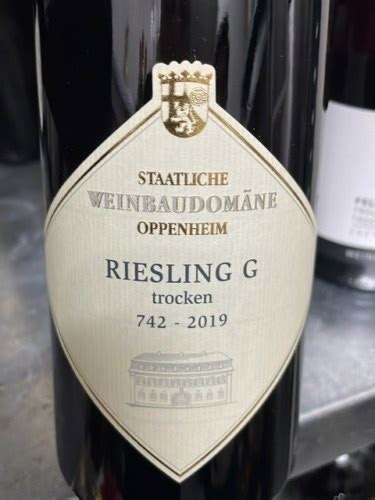 Staatliche Weinbaudomäne Oppenheim Riesling G Trocken Vivino Australia