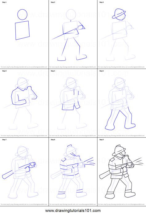 This list is made of unique, interesting subjects unlike most of the lists out there (just do a google search to see what i. How to Draw a Firefighter printable step by step drawing ...