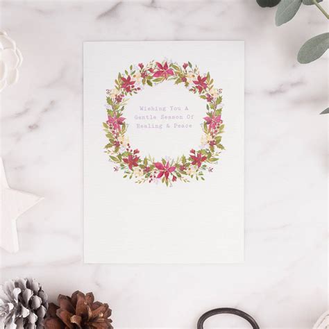 Thinking Of You Christmas Card Sympathy Christmas Card By The Little Cloth Rabbit