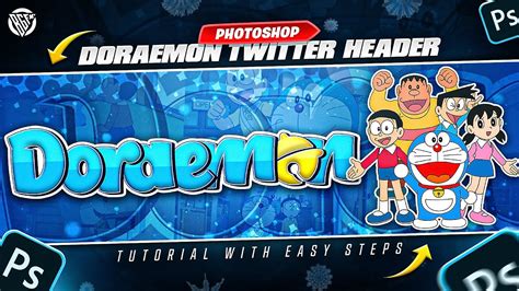 How To Make Doraemon Twitter Banner Photoshop Tutorial Urduhindi