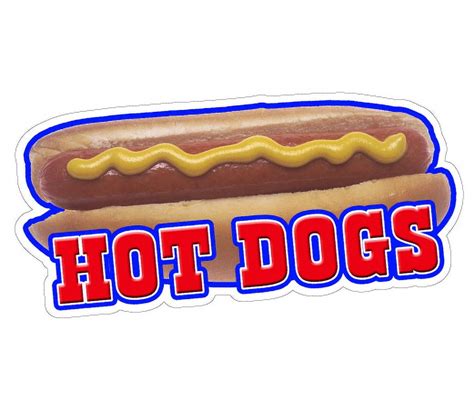 Furniture Signs And Décor Concession Hot Dogs Decal 7 Cart Food Truck