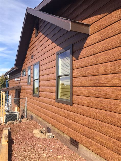 Red Cedar Cabin Siding Maintenance Free Log Siding Log Vinyl Siding